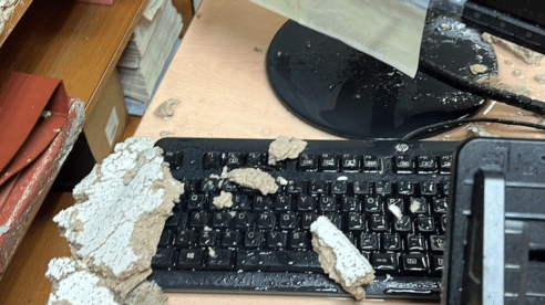 Se desploma parte del techo de otro juzgado de Plaza de Castilla sobre los puestos de los trabajadores