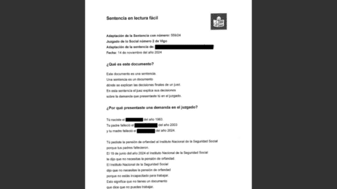 El juzgado de lo Social 2 de Vigo emite la primera sentencia de la ciudad con sistema de adaptación a lectura fácil