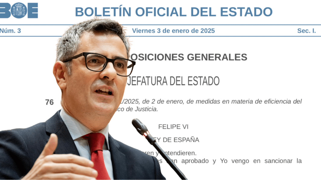 Felix bolaños ley de eficiencia de la justicia 1/2025