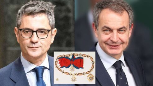 Bolaños distingue al expresidente José Luis Rodríguez Zapatero con la Gran Cruz de la Orden de San Raimundo de Peñafort