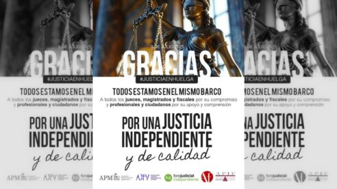 El Comité de Huelga de jueces y fiscales sitúa en un 65 % el seguimiento del paro laboral en su tercer día