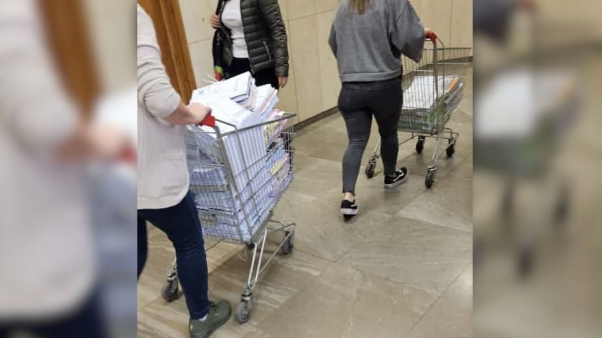 Opinión | Carros de supermercado, papel y desvergüenza: así se pisotea el derecho a un proceso sin dilaciones en los Juzgados de Madrid