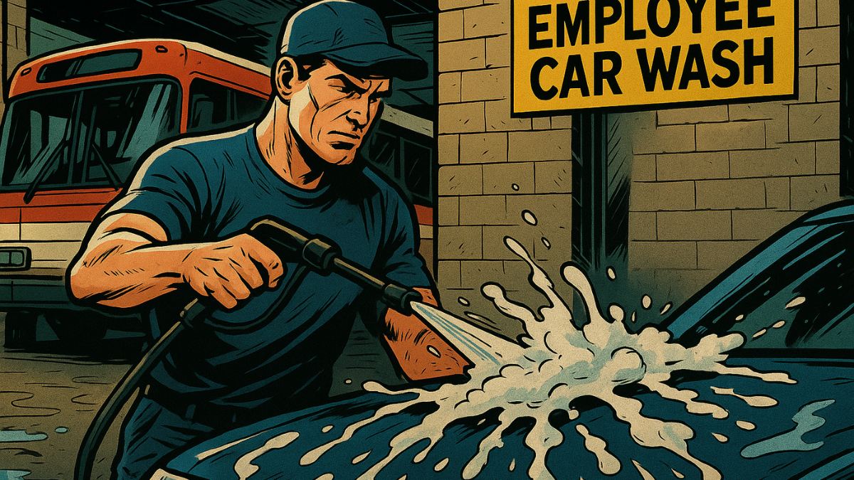 Un conductor de autobús, despedido por aprovechar su baja por ansiedad para lavar coches en la empresa de su pareja