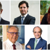 Arriba, de izq. a dcha.: Rafael Catalá Polo, Adolfo Díaz-Ambrona Medrano y María Jesús Fernández Cortés
Abaj:  de izq. a dcha.: Antonio Garrigues Walker, Pascual Ortuño Muñoz, Santiago Martínez Garrido y Salvador González Martín