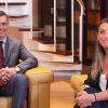 Pedro Sánchez y Myriam Nogueras