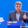 El expresidente de la Generalitat Carles Puigdemont en el mitin final de campaña de las elecciones europeas celebrado en Collioure (Francia). Foto: EP.