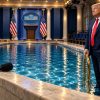 Trump en la piscina