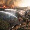cañones de agua contra el fuego