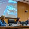 De izquierda a derecha: Sofía Puente Santiago, secretaria general para la Innovación y Calidad del Servicio Público de Justicia; Teresa Peramato, fiscal general del Estado; y Mario Sanz, fiscal coordinador de la Unidad de Seguridad Vial. Foto: FGE